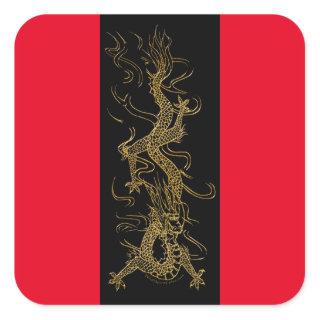 GOLDEN DRAGON Asian Art Sticker Series