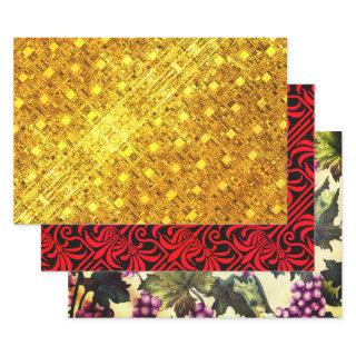 Golden Flare, Crimson Nouveau, and Grapes & Vines  Sheets