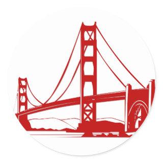 Golden Gate Bridge - San Francisco, CA Classic Round Sticker