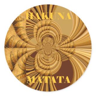 Golden Giraffe Art Print Classic Round Sticker