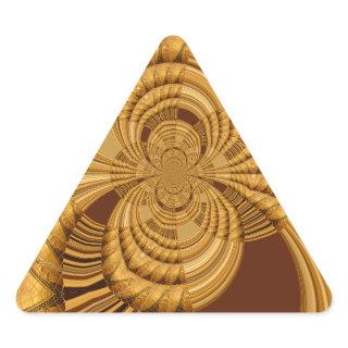 Golden Giraffe Art Print Triangle Sticker