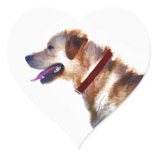 Golden Labrador Retriever Dog-lover Gift Heart Sticker