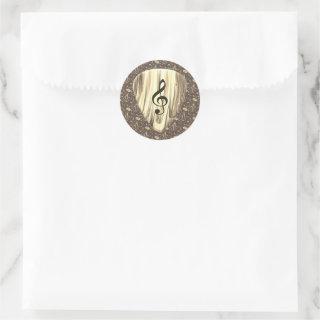 Golden Plectron – Stylish design for music lovers! Classic Round Sticker