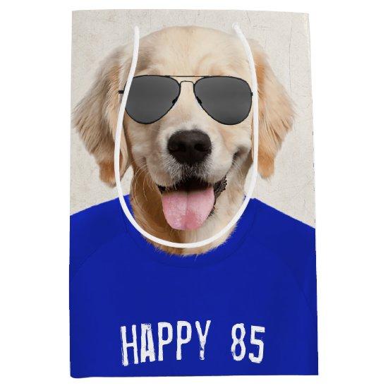 Golden Retriever 85th Birthday Medium Gift Bag