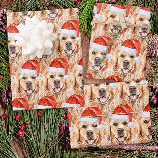 Golden Retriever Christmas Holiday Cute Santa Dog