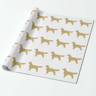 Golden retriever | Gold glitter white