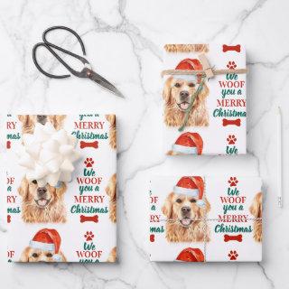 Golden Retriever Merry Christmas Cute Dog Lover  Sheets