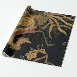 Golden Rooster Bird Japanese Classic Antique