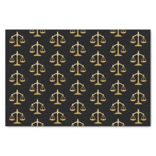 Golden Scales of Justice Law Theme Design Tissue Paper