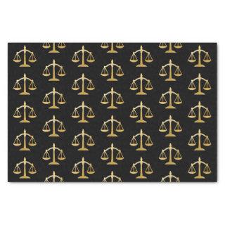 Golden Scales of Justice Law Theme Design Tissue Paper