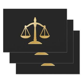 Golden Scales of Justice Law Theme Design  Sheets