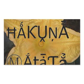 Golden Star Hakuna Matata Art Print Rectangular Sticker