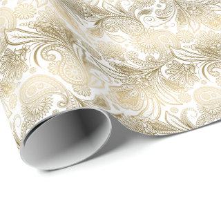 Golden Tones Ornate Paisley Pattern