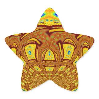 Golden Yellow Baseball Glove Art Print Star Sticker