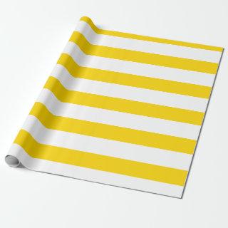 Golden Yellow White Wide Horizontal Striped