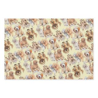 Goldendoodle Cute Dog Pattern  Sheets