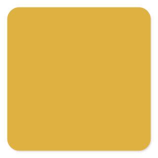 Goldenrod Yellow DAA520 Color, Option to Add Image Square Sticker