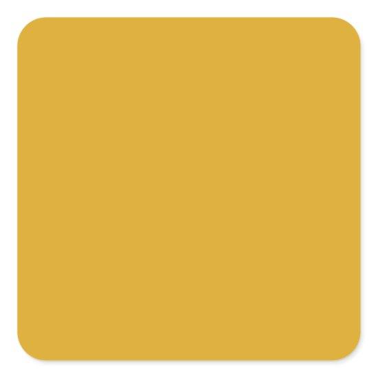Goldenrod Yellow DAA520 Color, Option to Add Image Square Sticker