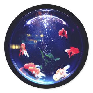 Goldfish bowl aquarium sticker