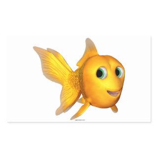 Goldie Fish Rectangle Stickers