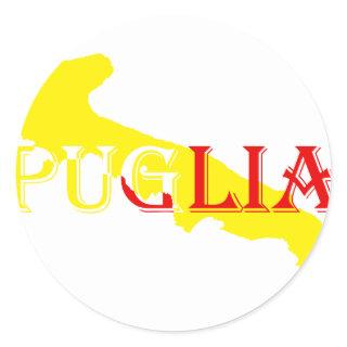 Goldshirt-Puglia-.png Classic Round Sticker