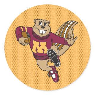 Goldy Gopher Football - Heisman Pose Classic Round Sticker