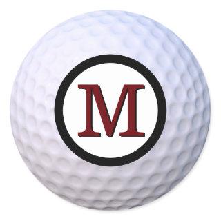 Golf Ball Bold Custom Monogram Classic Round Sticker