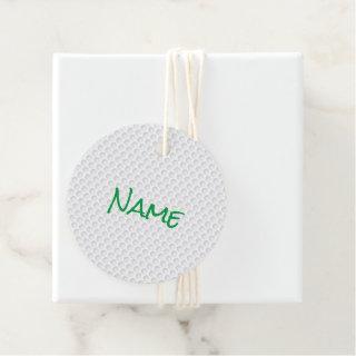 Golf Ball Dimples NAME Golfing Gift Wrap Sports  Favor Tags