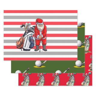 Golf Christmas with ball and iron for golfer   Sheets