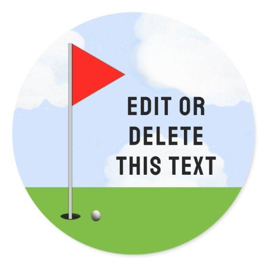 Golf  classic round sticker