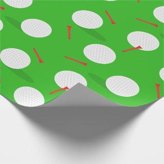 Golf Course Balls and Tees Pattern