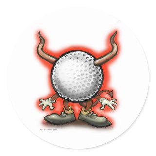 Golf Devil Classic Round Sticker