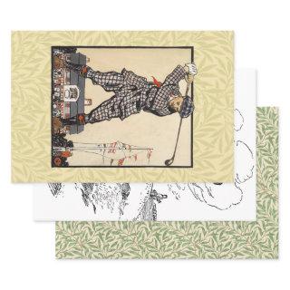 Golf Golfer Vintage Antique Golfing  Sheets