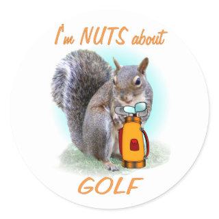 Golf Nut Classic Round Sticker