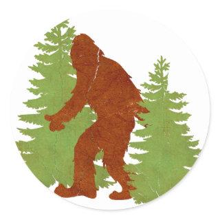 Gone Squatchin Classic Round Sticker