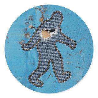 Gone Squatchin Vintage Classic Round Sticker