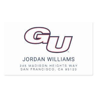Gonzaga University GU Logo Rectangular Sticker