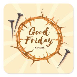 Good Friday Holy Week Square Sticker