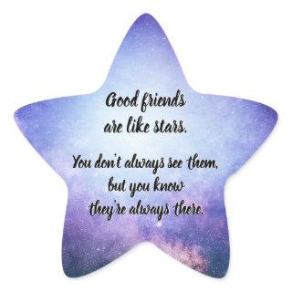 Good friends like stars star sticker