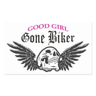 Good Girl Gone Biker Rectangular Sticker