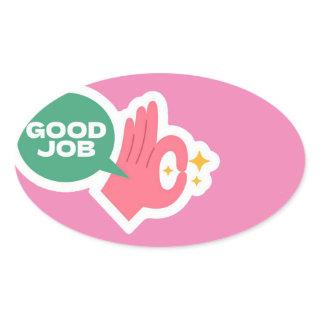 Good job oval Stickers