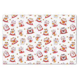 Good Luck Maneki Neko Cats Tissue Paper