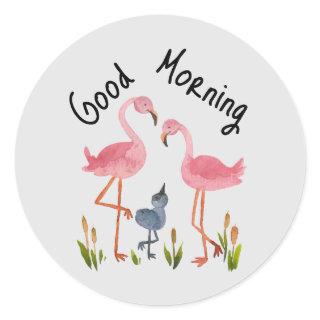 Good Morning  Classic Round Sticker