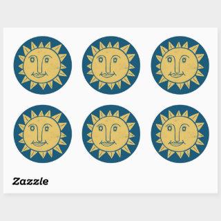 GOOD MORNING SUNSHINE Colorful Set of Classic Round Sticker