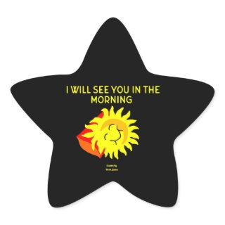 Good Night Sun Star Sticker