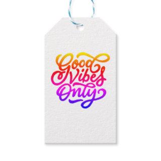 Good Vibes Only Text Design Gift Tags