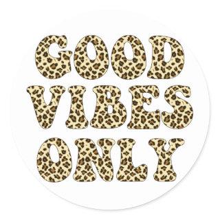 Good Vibes Only - VSCO Girls Leopard Print Sticker