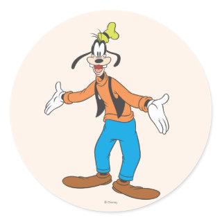 Goofy | Hands Wide Classic Round Sticker