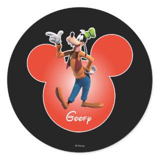 Goofy | Mickey Head Icon Classic Round Sticker