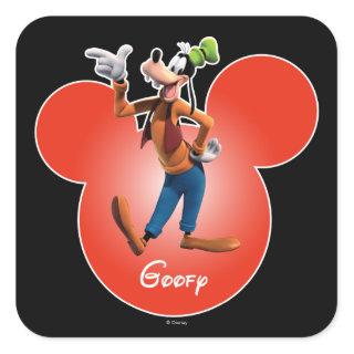 Goofy | Mickey Head Icon Square Sticker